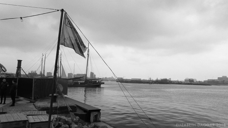 B&W photo on the farther shore, Amsterdam Noord